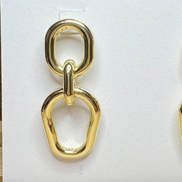 Baublebar-Gold Tone Statement Earrings NWT - Picture 2 of 4